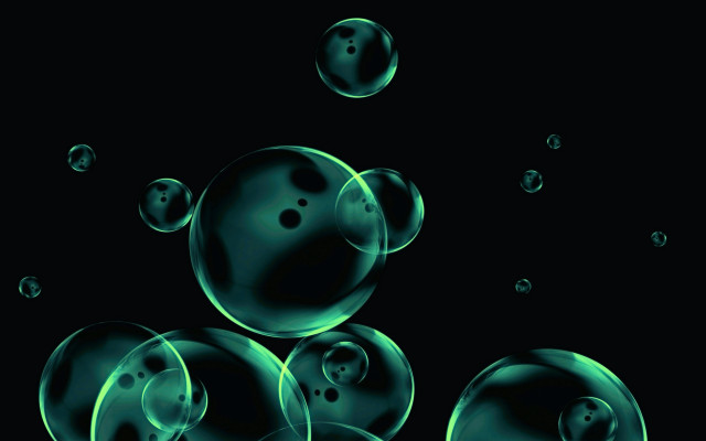 Bubbles glow holography digital planet free wallpaper - medium preview image