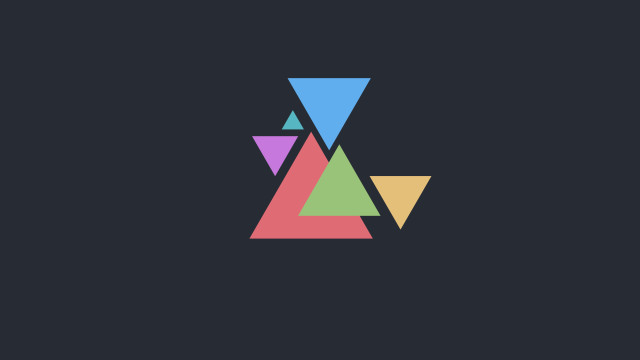 Colorful triangle logo dark background free wallpaper - medium preview image