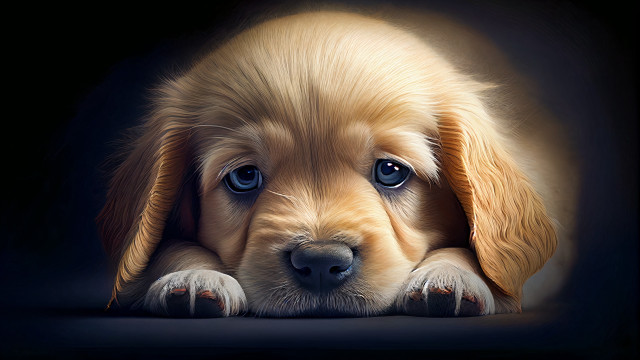 Puppy blue eyes laying on #2 free wallpaper - medium preview image