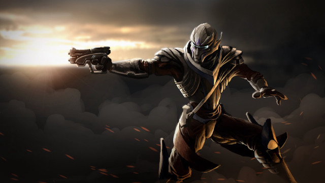Man costume gun dog cloud free wallpaper - medium preview image