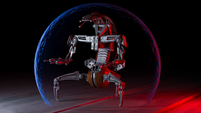 Robot circle red blue planet free wallpaper - medium preview image