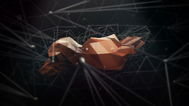 Red object lines dots 3d free wallpaper - medium preview image