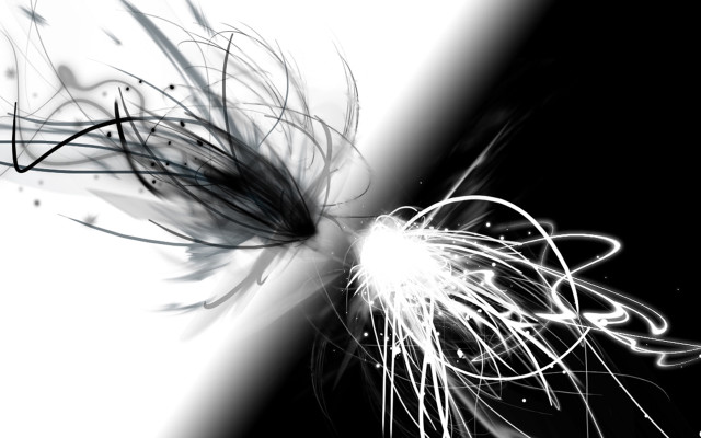 Black white flower long hair free wallpaper - medium preview image