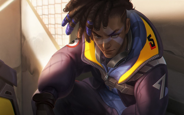 Afrofuturism overwatch dreadlocks male jacket free wallpaper - medium preview image