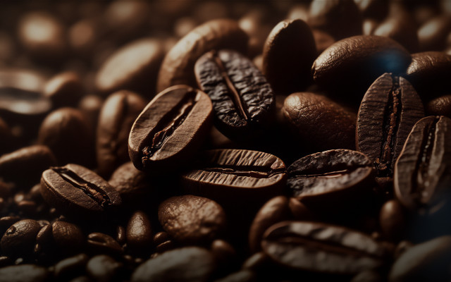 Coffee beans blue light 3d free wallpaper - medium preview image
