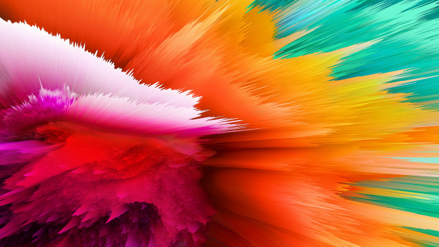 Colorful abstract feathers 3d generative free wallpaper - medium preview image