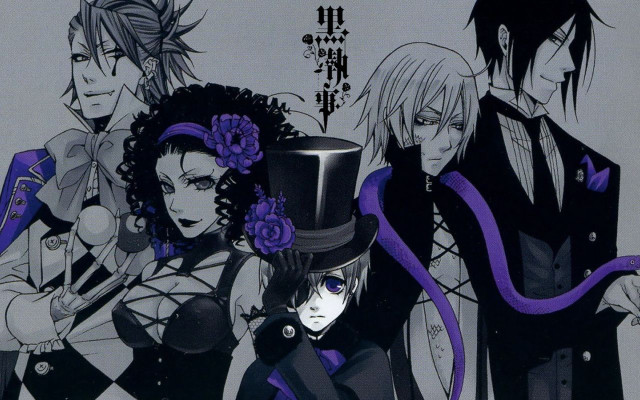 Anime characters top hat purple free wallpaper - medium preview image