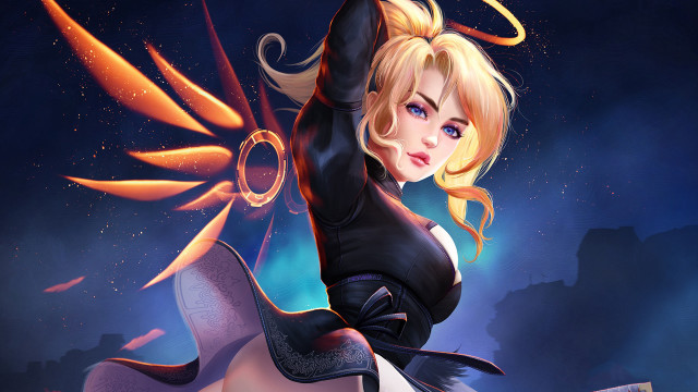 Woman horse ring bird fantasy free wallpaper - medium preview image