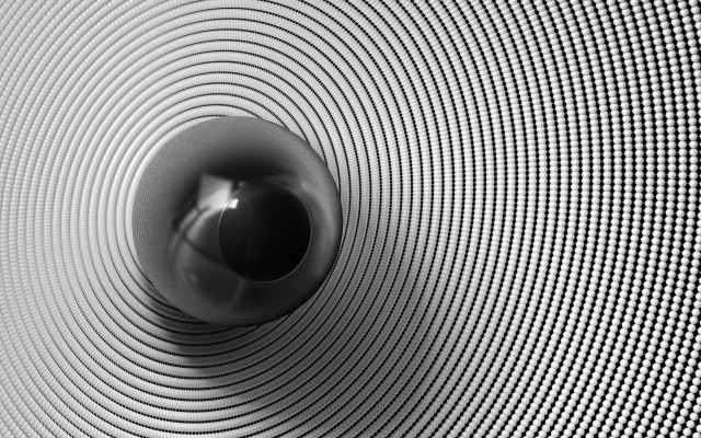 Black white speaker circular design free wallpaper - medium preview image