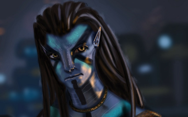 Cedric seaut afrofuturism elf blue free wallpaper - medium preview image