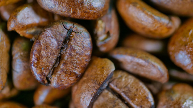 Coffee beans hyperrealism macro shallow free wallpaper - medium preview image