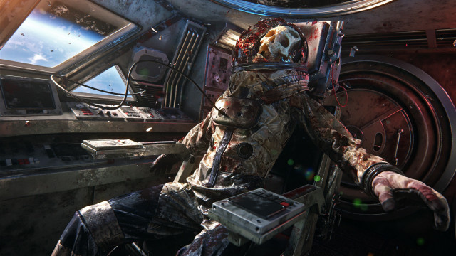 Space soldier in space station free wallpaper - medium preview image