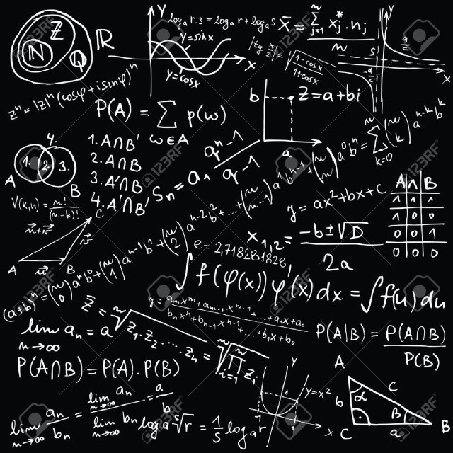 Blackboard calculations stock photo #5477779 free wallpaper - medium preview image