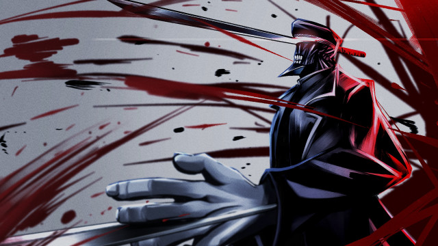 Blood splattered man sword impaled free wallpaper - medium preview image