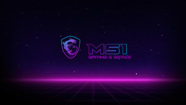 Msi gaming synthwave neon astronaut free wallpaper - medium preview image