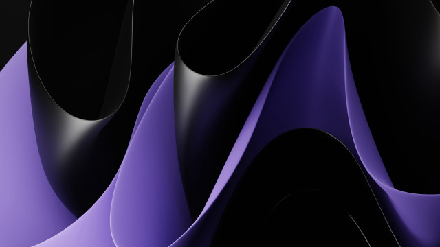Black purple abstract curves raytraced free wallpaper - medium preview image
