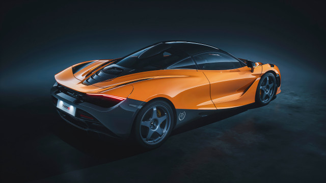 Orange sports car dark room #12 free wallpaper - medium preview image