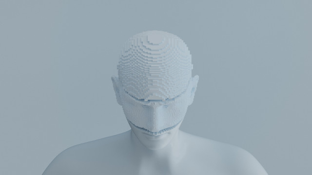 White mannequin ambient occlusion beeple free wallpaper - medium preview image
