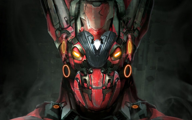 Robot cyberpunk cobra mecha glowing free wallpaper - medium preview image