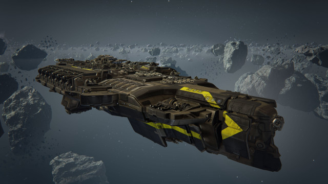 Futuristic ship mountain aurora star free wallpaper - medium preview image