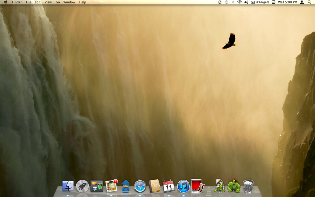 Computer bird waterfall screen background free wallpaper - medium preview image