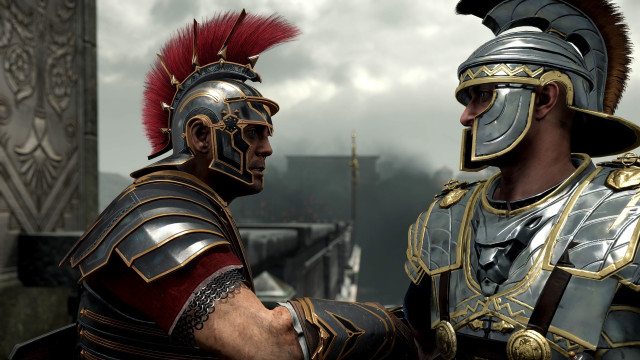 Roman armor shaking hands city free wallpaper - medium preview image