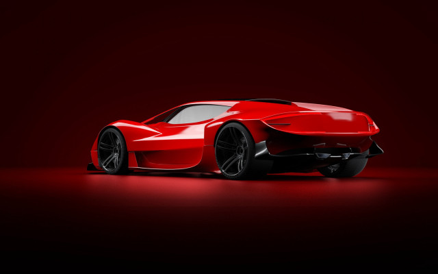 Red sports car multibackground dahlov free wallpaper - medium preview image