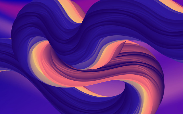 Purple orange abstract wavy curves free wallpaper - medium preview image