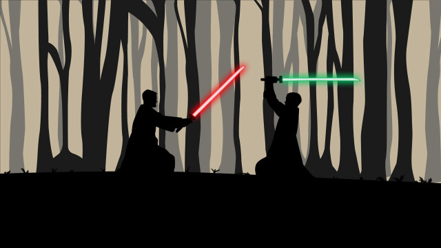 Forest people lightsaber shadow hat free wallpaper - medium preview image