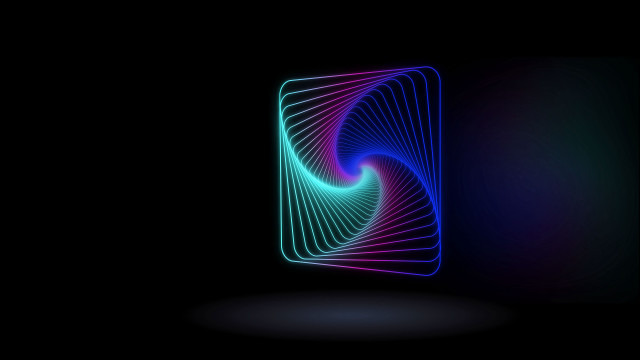 Colorful abstract spiral holographic lighting free wallpaper - medium preview image