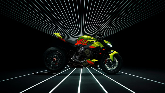 Motorcycle dark room futurism digital free wallpaper - medium preview image