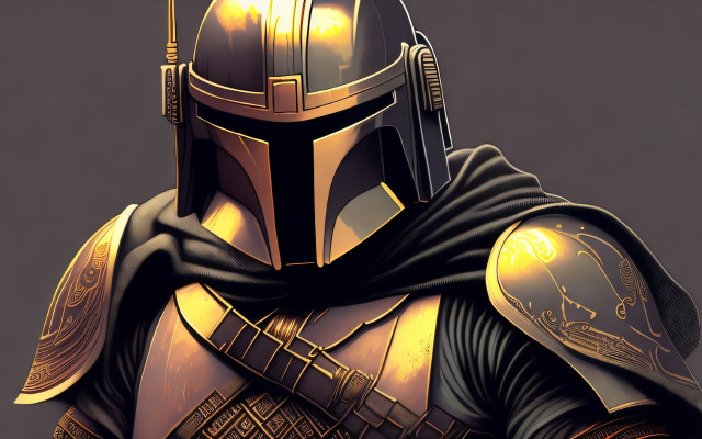 Star wars helmeted warrior sword free wallpaper - medium preview image