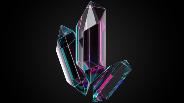 Crystal glow cubism gradient 3d free wallpaper - medium preview image
