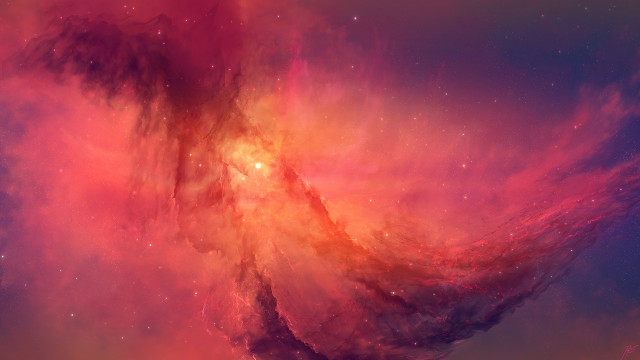 Colorful star nebula moon galaxy #2 free wallpaper - medium preview image