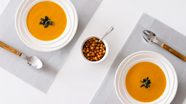 Two bowls soup spoon rest free wallpaper - medium preview image