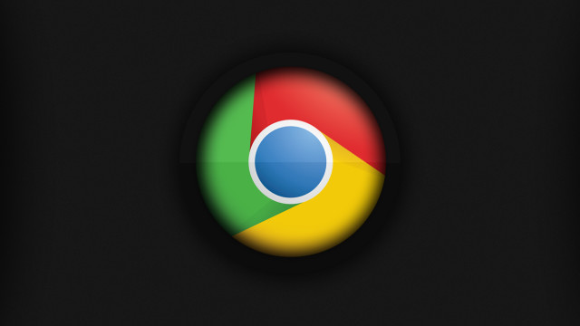 Chrome logo black background circle free wallpaper - medium preview image