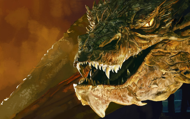Large dragon sharp teeth detailed free wallpaper - medium preview image
