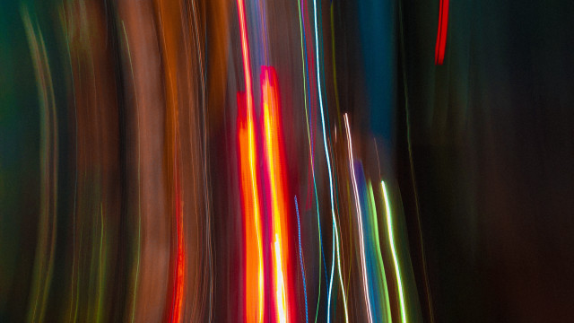Blurry streetlight abstract painting chromatic free wallpaper - medium preview image