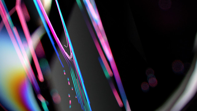 Clock closeup blurry colors lines free wallpaper - medium preview image