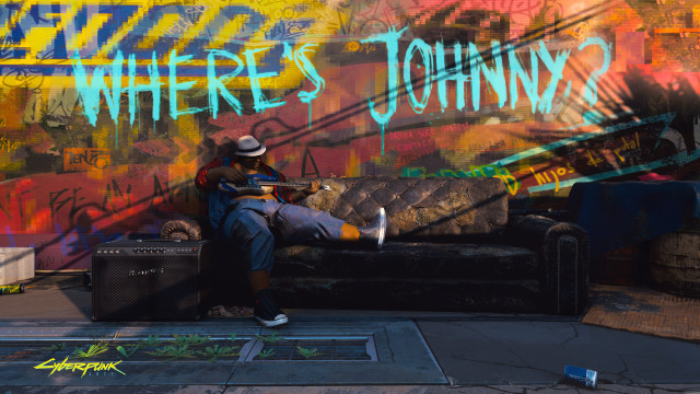 Graffiti couch man guitar fire free wallpaper - medium preview image