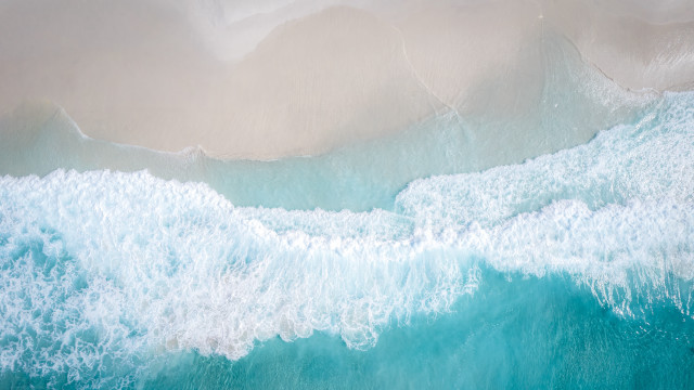 Beach wave sandy shore boat free wallpaper - medium preview image