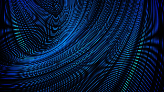 Blue curved design black background free wallpaper - medium preview image