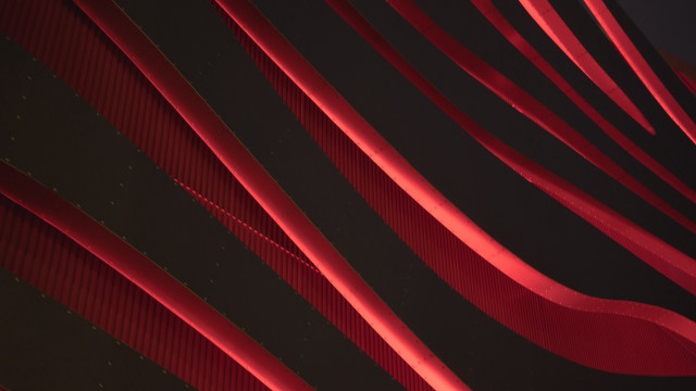 Red ribbon black wall abstract free wallpaper - medium preview image