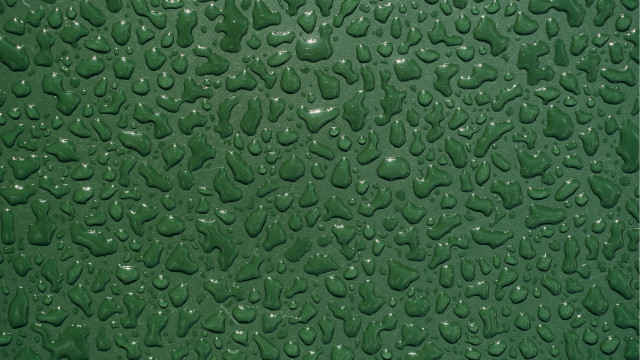 Green wall water drops photorealistic free wallpaper - medium preview image