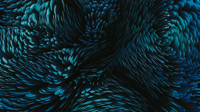 Blue abstract leaves flowers spiral free wallpaper - medium preview image
