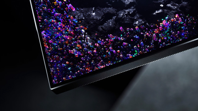Colorful monitor holography cityscape earth free wallpaper - medium preview image