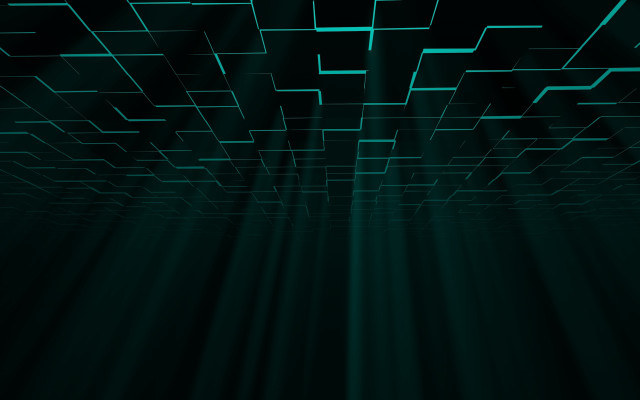 Dark green honeycomb volumetric lights free wallpaper - medium preview image