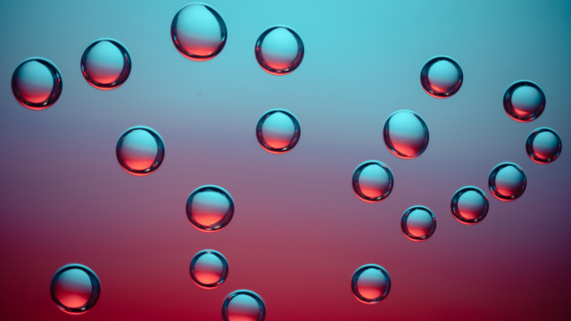 Water droplets bubble blowing raytraced free wallpaper - medium preview image