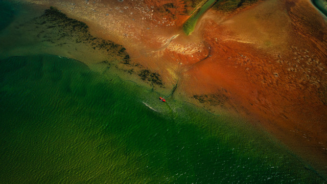 Beach view plane surfboard night free wallpaper - medium preview image