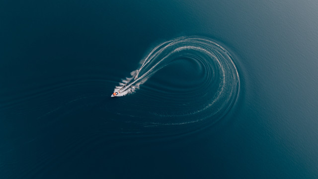 Boat smoke water long distance free wallpaper - medium preview image